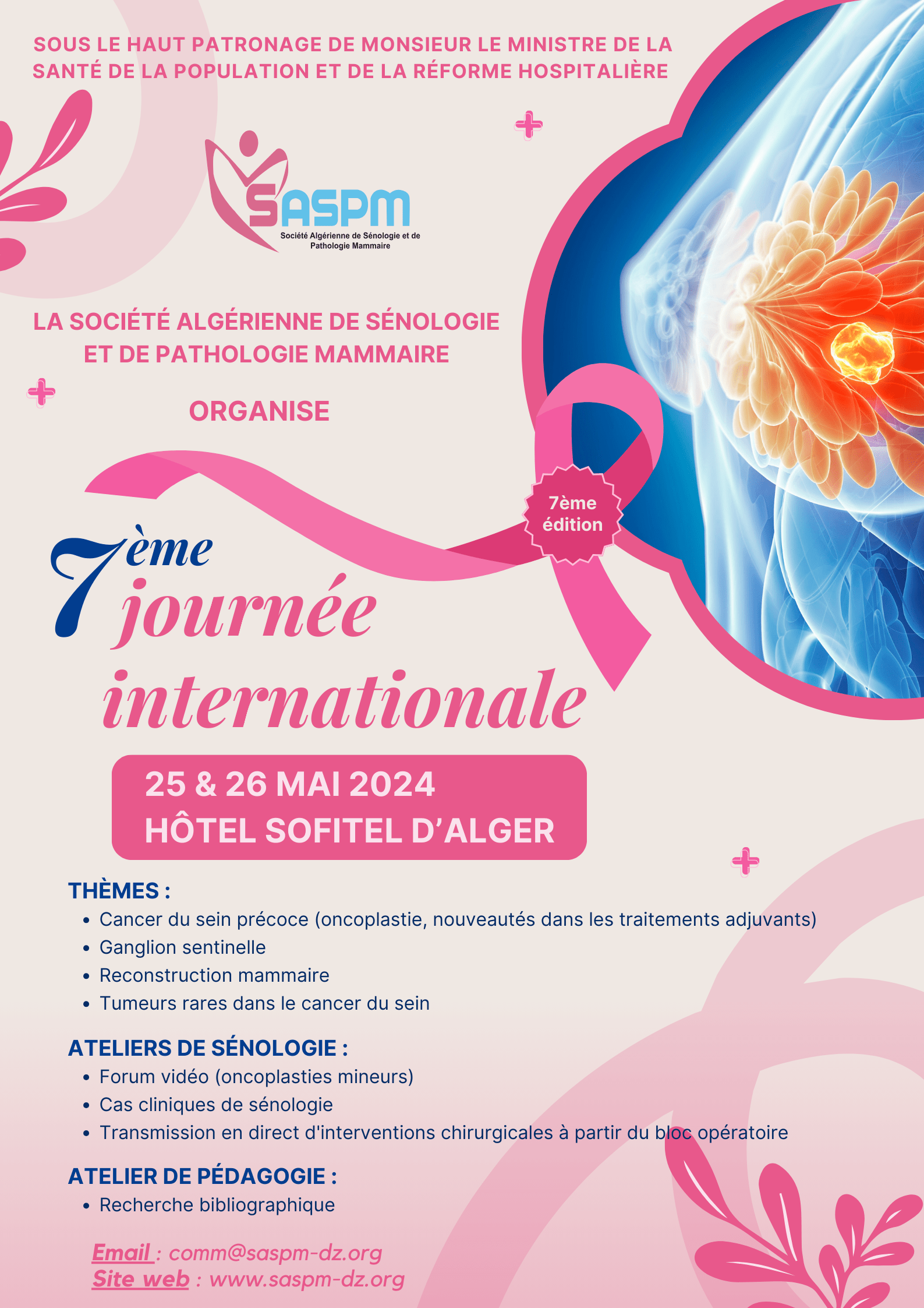 7ème journée internationale de la Société Algérienne de Sénologie et De Pathologie Mammaire (SASPM)